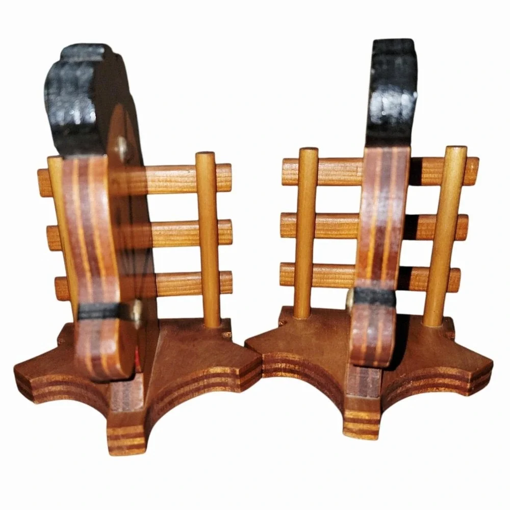 Vintage Wooden Horse Bookends Pair Hand Painted Nursery Folk Art Decor